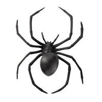 brinquedo de aranha falso de borracha isolado sobre um fundo branco foto