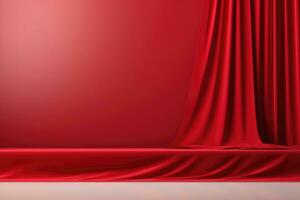 vermelho etapa cortina foto