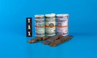 corte de impostos reduz conceito de pagamento foto
