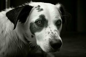 uma Preto e branco cachorros lente revela tailândia pungente tropical depressão ai gerado foto