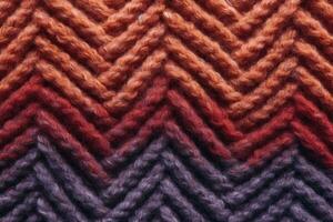 detalhado caloroso fio fundo. tricotar caxemira lã. natural de lã tecido. ai gerado foto
