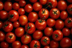 fresco maduro vermelho tomates. Comida fundo. generativo ai foto