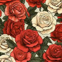 rosa flor fundo projeto, vermelho rosas em Preto fundo. ai gerado livre foto