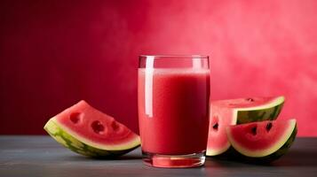 saudável Melancia fruta smoothies.generativo ai. foto