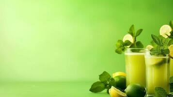 saudável limão fruta smoothies.generativo ai. foto