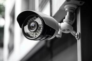 moderno cctv Câmera segurança sistema para proteção.generativa ai. foto