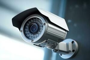 moderno cctv Câmera segurança sistema para proteção.generativa ai. foto