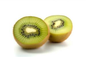 kiwi fruta fatiado isolado em branco background.generative ai. foto