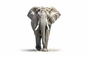elefante isolado em branco background.generative ai. foto