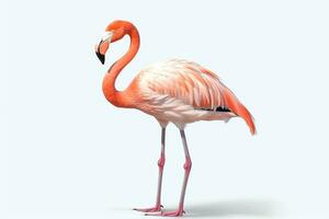 flamingo isolado em branco background.generative ai. foto