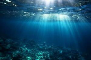 profundo mar dentro a oceano.generativo ai. foto