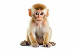 macaco isolar em branco background.generative ai. foto