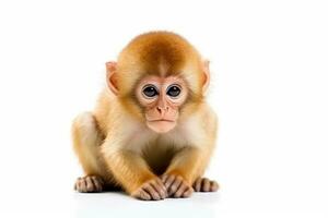 macaco isolar em branco background.generative ai. foto