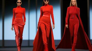 outono moda vestem dentro vermelho cores foto