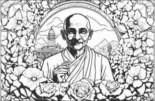 internacional dia do não violência Gandhi jayanti. a internacional dia do não violência é marcado em 2 Outubro, a aniversário do Mahatma Gandhi, líder do a indiano independência movimento. foto