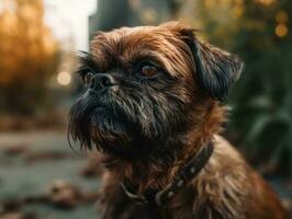 Bruxelas griffon cachorro criada com generativo ai tecnologia foto