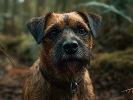 fronteira terrier cachorro criada com generativo ai tecnologia foto