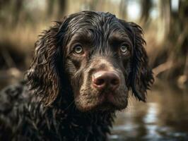 americano água spaniel cachorro criada com generativo ai tecnologia foto