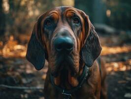 Preto cão de caça cachorro criada com generativo ai tecnologia foto