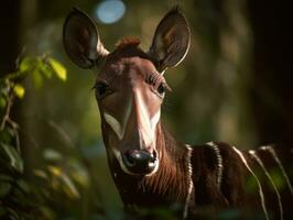 okapi retrato criada com generativo ai tecnologia foto