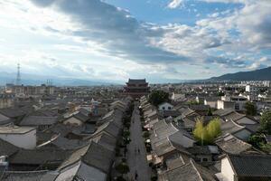 edifícios e paisagens dentro Weishan, Yunnan, China. foto