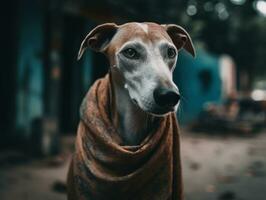 azawakh cachorro criada com generativo ai tecnologia foto