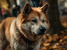 akita cachorro criada com generativo ai tecnologia foto