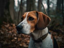 americano foxhound cachorro criada com generativo ai tecnologia foto