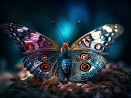borboleta retrato criada com generativo ai tecnologia foto
