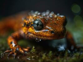 salamandra retrato criada com generativo ai tecnologia foto