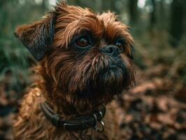 Bruxelas griffon cachorro criada com generativo ai tecnologia foto