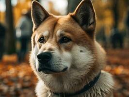 akita cachorro criada com generativo ai tecnologia foto