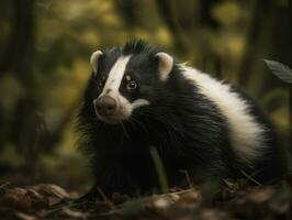 Skunk retrato criada com generativo ai tecnologia foto