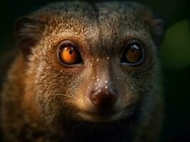 liama macaco retrato criada com generativo ai tecnologia foto