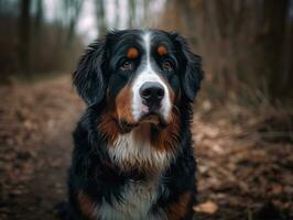 Bernese montanha cachorro criada com generativo ai tecnologia foto