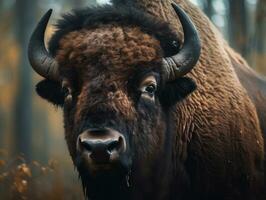 búfalo retrato criada com generativo ai tecnologia foto
