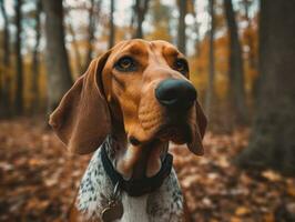 americano Inglês coonhound cachorro criada com generativo ai tecnologia foto
