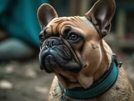 francês buldogue criada com generativo ai tecnologia foto