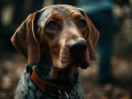 cão de caça cachorro criada com generativo ai tecnologia foto