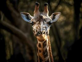 girafa retrato criada com generativo ai tecnologia foto