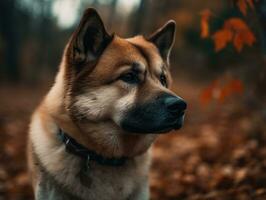 akita cachorro criada com generativo ai tecnologia foto