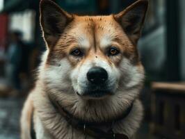 akita cachorro criada com generativo ai tecnologia foto