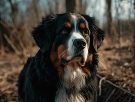 Bernese montanha cachorro criada com generativo ai tecnologia foto