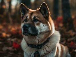 akita cachorro criada com generativo ai tecnologia foto