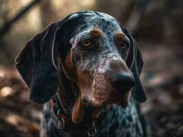 bluetick coonhound cachorro criada com generativo ai tecnologia foto