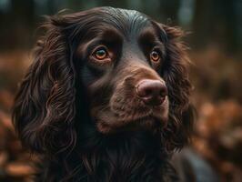 garoto spaniel cachorro criada com generativo ai tecnologia foto