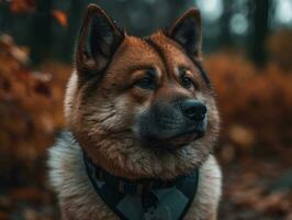 akita cachorro criada com generativo ai tecnologia foto