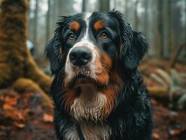 Bernese montanha cachorro criada com generativo ai tecnologia foto