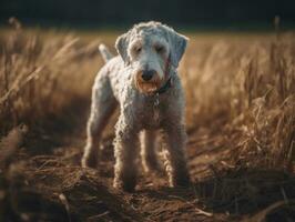 Bedlington terrier cachorro criada com generativo ai tecnologia foto