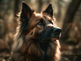 Belga tervuren cachorro criada com generativo ai tecnologia foto